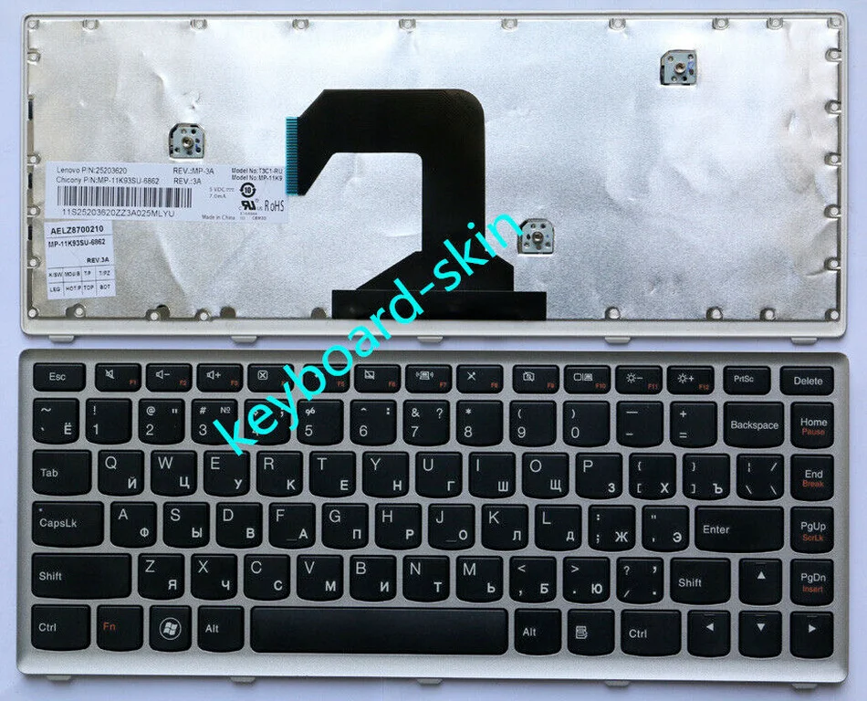 

Новая русская/Русская клавиатура для ноутбука Lenovo Ideapad U410 25203620 MP-11K93SU-6862