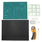 Коврик для резки ПВХ A4, набор для шитья сделай сам, режущий нож, линейка, набор инструментов для кожи