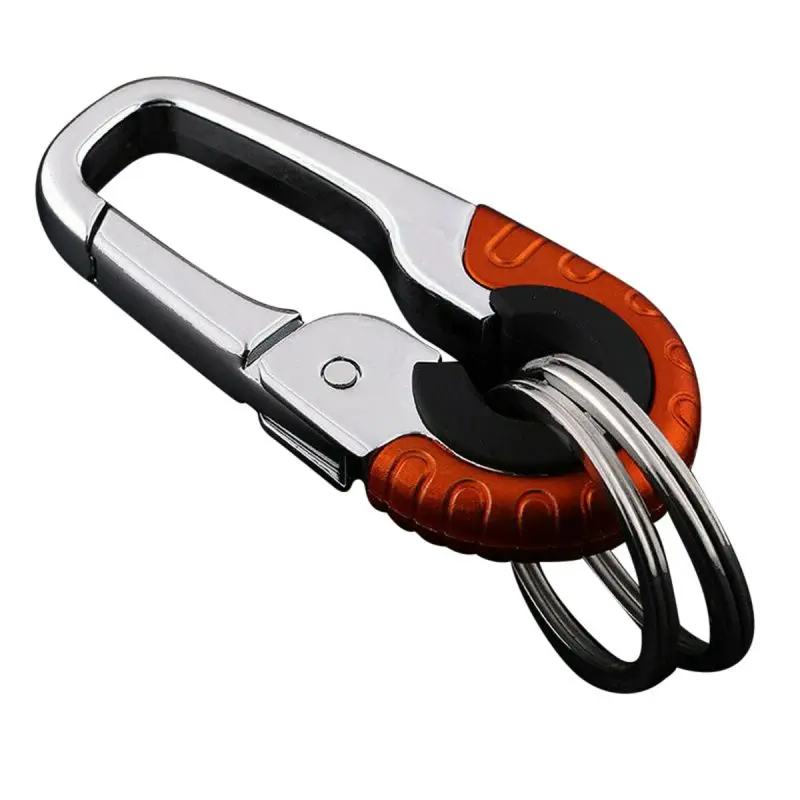 

Durable Keychain Hook Metal Buckle Outdoor Carabiner Climbing Tools Double Ring Car Keychain New
