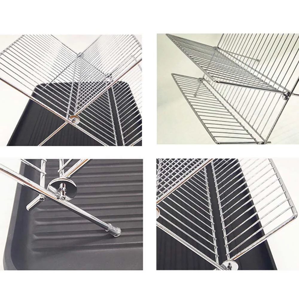 

2 Tier Folding Dish Rack Stainless Steel Kitchen Dish Drainer Cup and Dish Organizer Kitchen Storage Organization Accessories