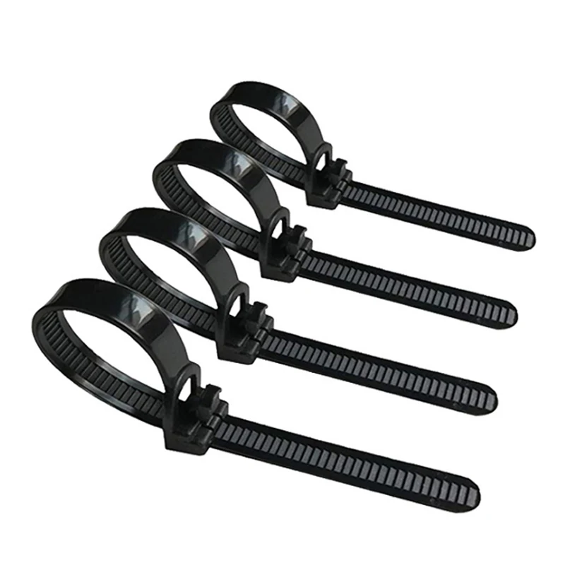 100 шт. белые разборные нейлоновые кабельные стяжки могут быть свободными