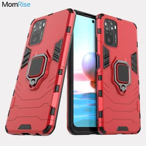 tough hybrid armor cover for xiaomi redmi note 10 10s 10t 10 pro case with magnetic finger ring socket stand protective fundas free global shipping