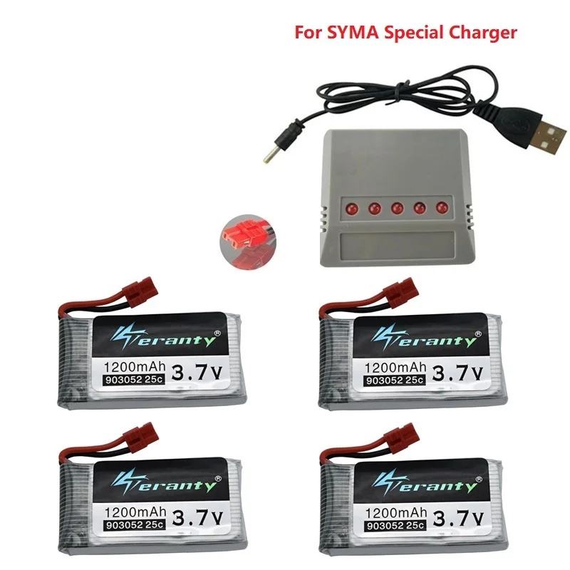 Аккумуляторная батарея 3 7 в 1200 мА/ч для SYMA X5 X5S X5C X5SC X5SH X5SW RC Дрон Квадрокоптер 903052