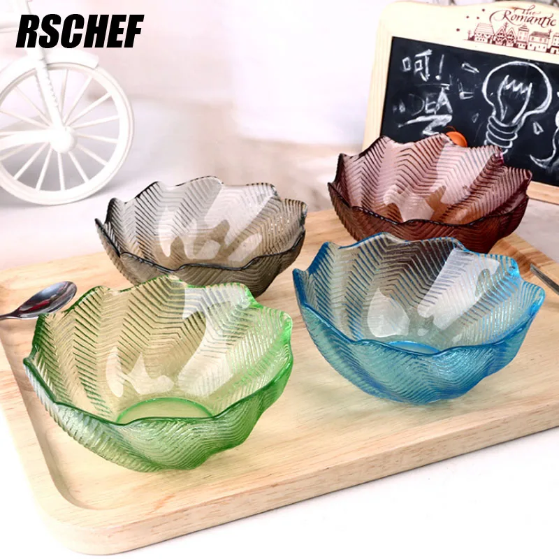 Красочная и красивая минималистская кухонная стеклянная миска для риса на