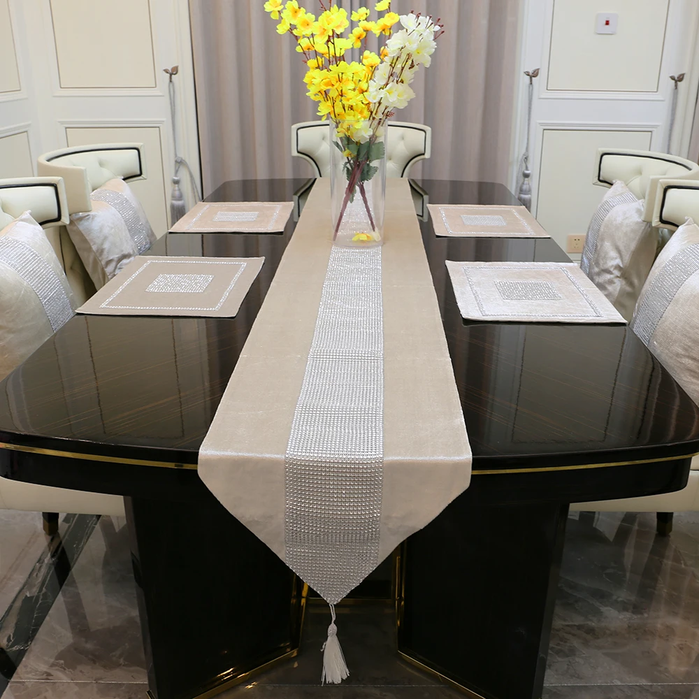 1 шт. стильная скатерть простая современная роскошная из искусственного шелка