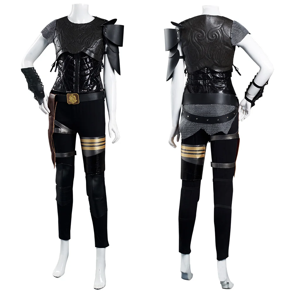 

Movie Monster Cos Hunter Artemis Cosplay Costume Adult Black Leather Armor Set Halloween Carnival Costumes