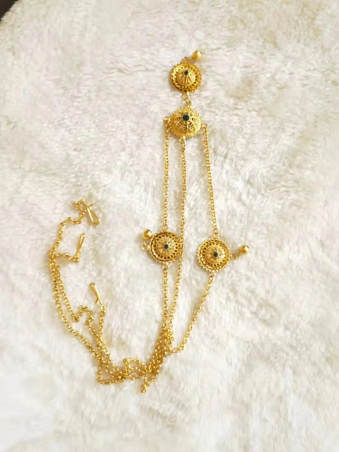 Adixyn Эфиопский золото бижутерия-цепочка для волос женщин с покрытыем цвета