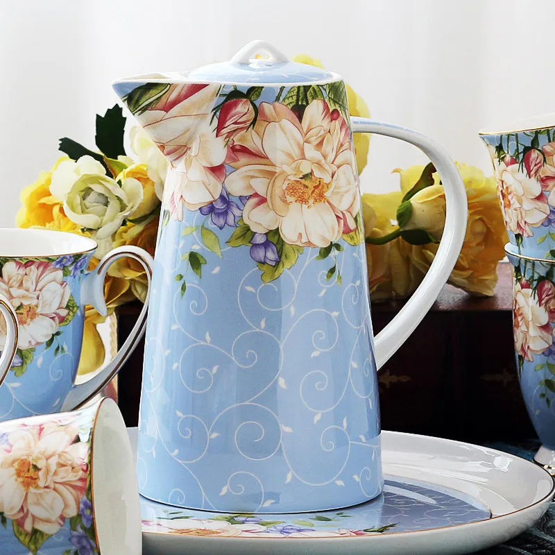 Европейский Стиль пастырской костяного фарфора домашний заварник холодный