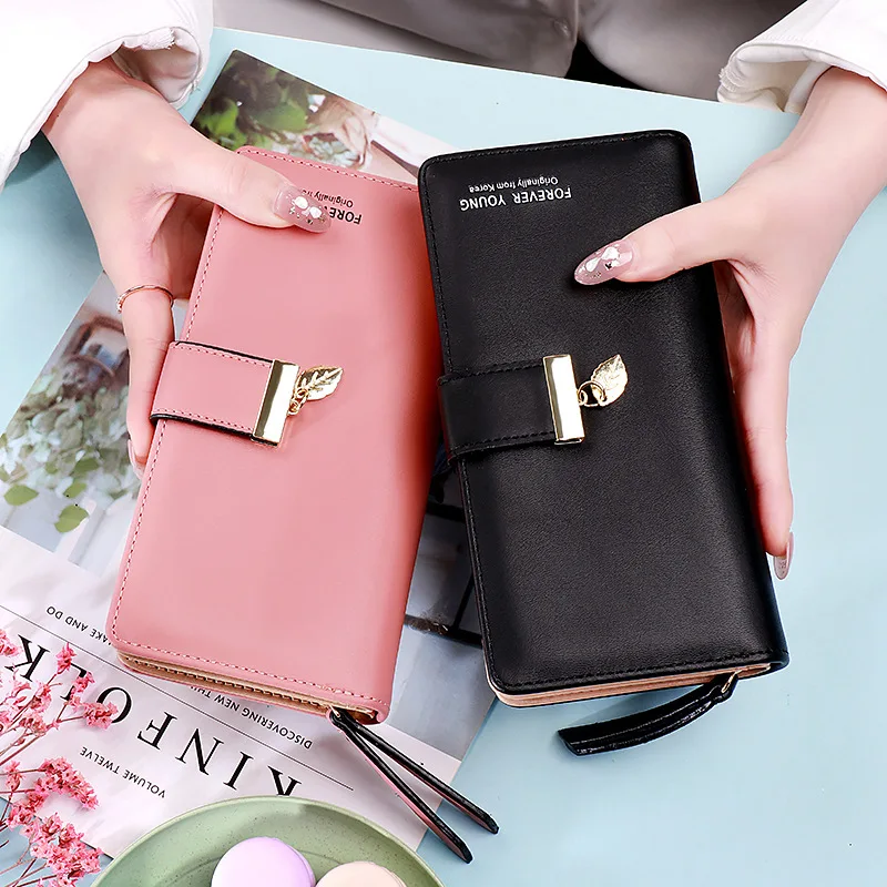 

New Leather Luxury Wallet for Women Many Departments Women Wallets Card Holder Purse Female Purses Long Clutch Carteras