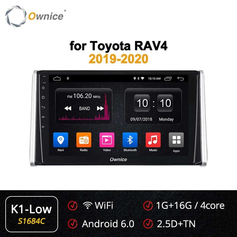 Ownice k3 k5 k6 2 Din 360 панорама DSP SPDIF Восьмиядерный Android 9,0 Автомобильный мультимедийный для Toyota RAV4 РАДИО 4G gps Navi - Цвет: S1684 K1 LOW