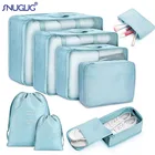 Набор из 8 предметов, органайзер для путешествий, чемодан, органайзер для багажа, для обуви и одежды аккуратная сумка, портативный упаковочный набор, чехлы для хранения