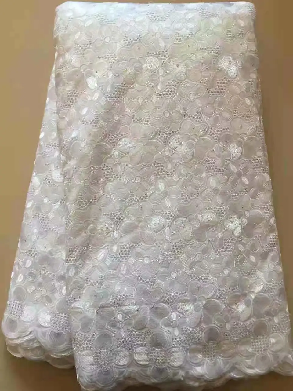 

2021 High Quality African Swiss Voile Lace African Embroidered Dry Lace Pure Cotton Lace Fabric Tela Tissu For Sewing Dress VC2