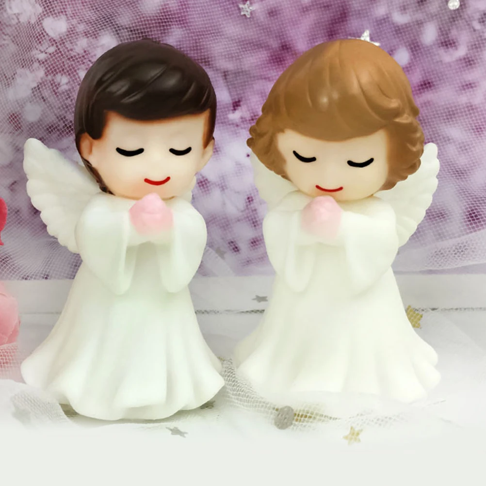 2 шт. фигурки ангелов торты виниловая скульптура украшение торта настольные