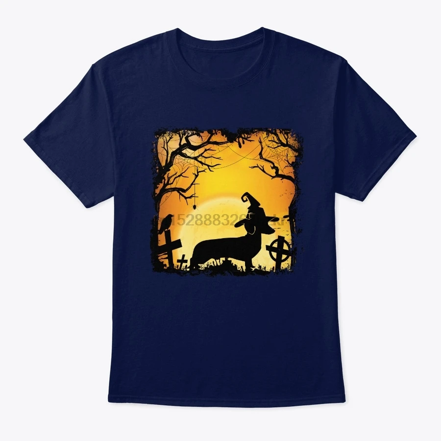 Мужская футболка такса ведьма смешной Хэллоуин Собака Мама (1) женская