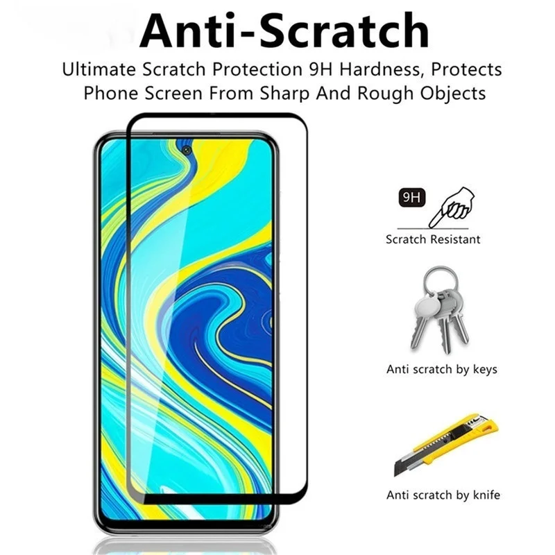 3 In 1 Shockproof Case Camera Lens Tempered Glass Screen Protector for Xiaomi Redmi Note 9 9s Pro Max Film Protection | Мобильные