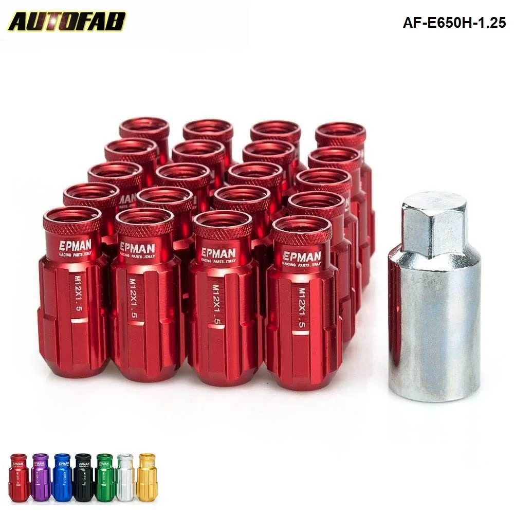 Epman Jdm Гоночный Стиль Алюминий замок гайка 20 штук 12x1 25 W/ключ универсальный Aftermarket