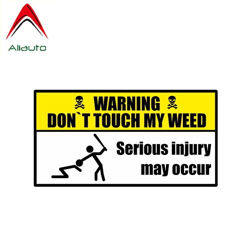 

Наклейка на автомобиль, 15 х8 см, из ПВХ, с надписью «Do Not Touch My Weed»