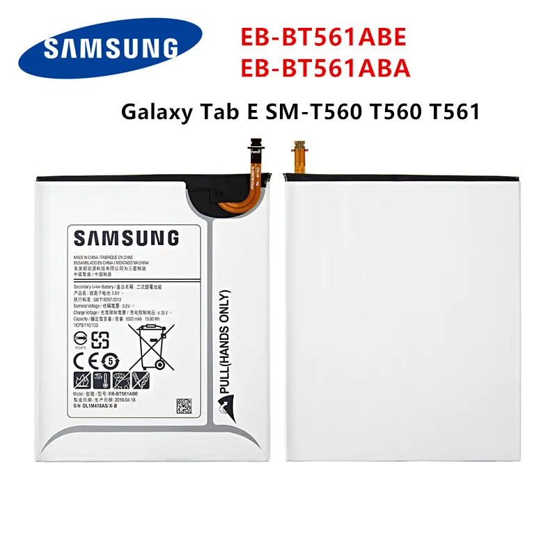 Оригинальный аккумулятор SAMSUNG Tablet EB-BT561ABE EB-BT561ABA 5000 мА · ч для Samsung Galaxy Tab E T560 T561 SM-T560