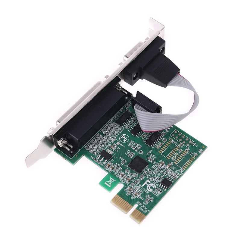 AX99100 1P1S RS232 последовательный параллельный порт DB25 25Pin PCIE Riser Card PCI-E Express конвертер
