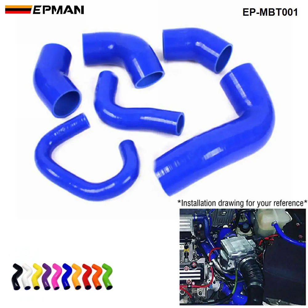 Racing Silicone turbo набор шлангов для интеркулера MIT EVO 7-9 - 2.0L Turbo 4G63 (6 шт.) купить по