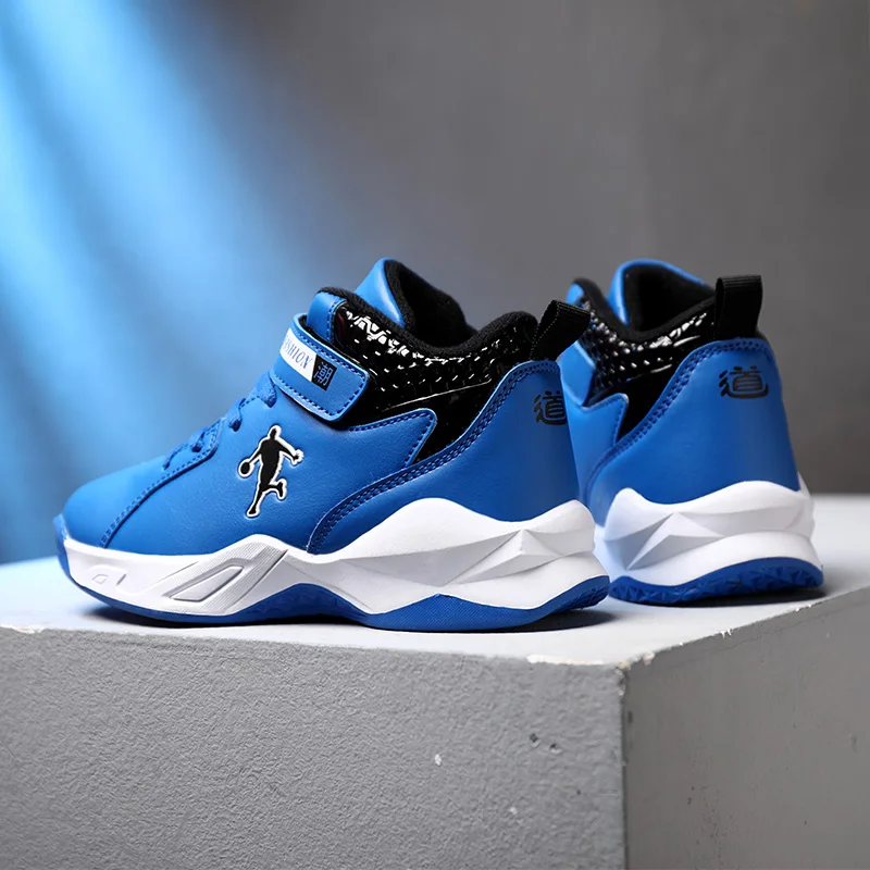 Детские баскетбольные кроссовки Jordan для мальчиков новые высокие кожаные модные