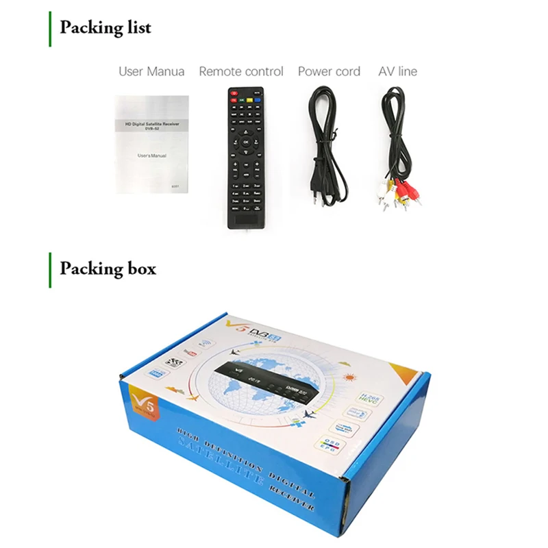 

DVB S2 V5 Satellite TV Receiver H.265 HEVC DVB-S2 Receptor Digital TV Box Support Youtube HD USB WIFI TV receiver Set Top Box