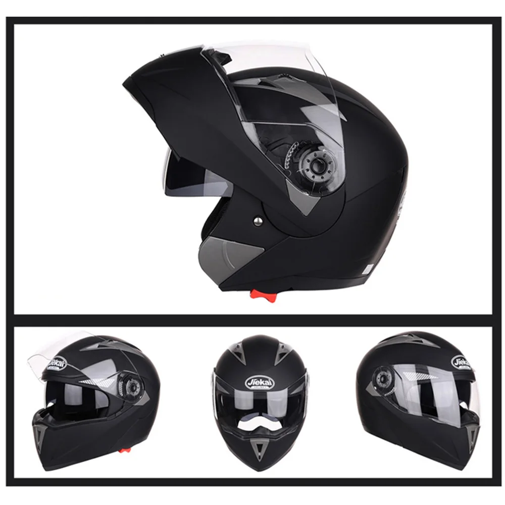 Мотоциклетный шлем JIEKAI с откидной крышкой модульный для мотокросса двойными