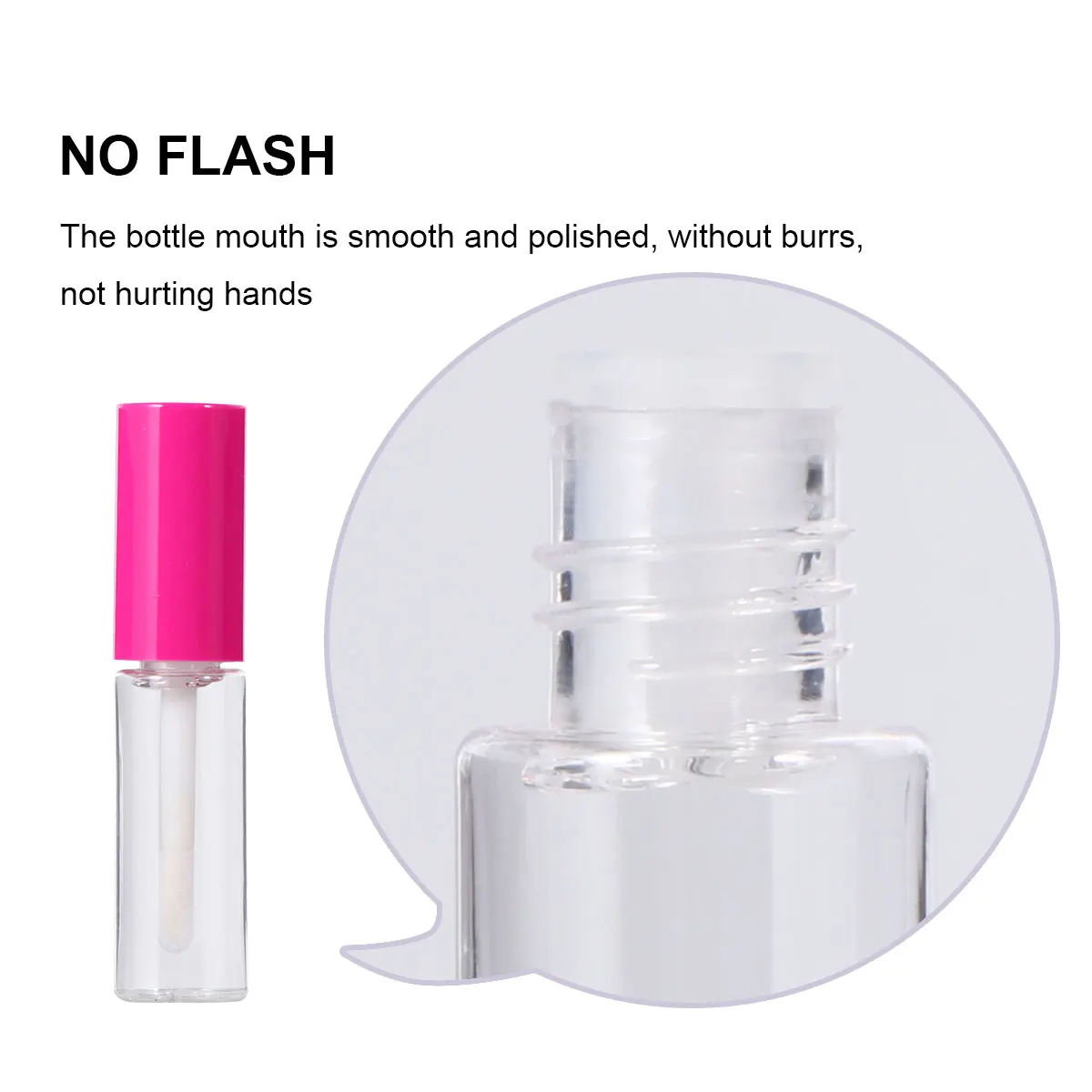 

100 Pcs 8ml Lip Gloss Bottle Lip Glaze Bottle Lip Brillant Container DIY Accessories with Cover for Ladies Girls