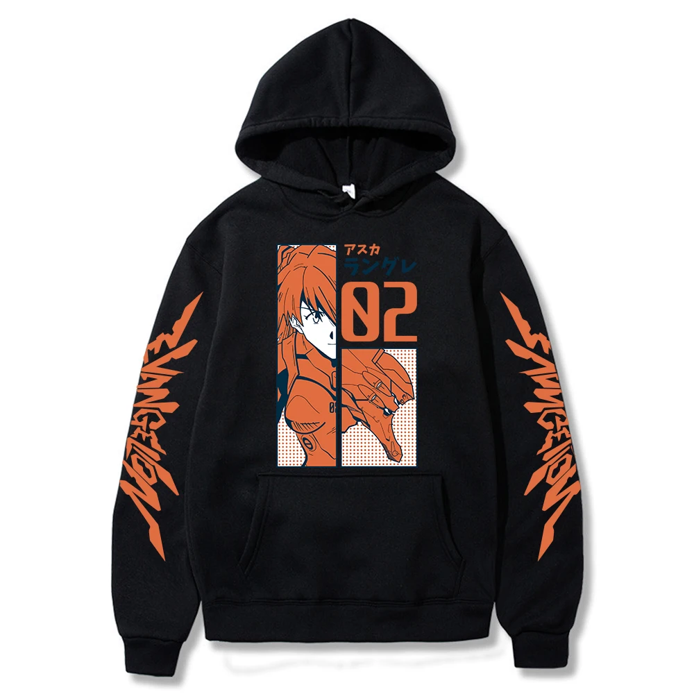 

Japan Anime EVA 01 Evangelion Hoodies Kawaii Pretty Girl Graphics Asuka Langley Soryu Cartoon Harajuku Men's/Women's Sweatshirts