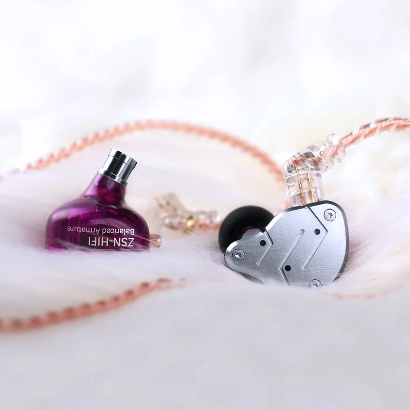 KZ ZSN 1BA + 1DD гибридные наушники для ушей HIFI DJ монитор бега спортивные гарнитура