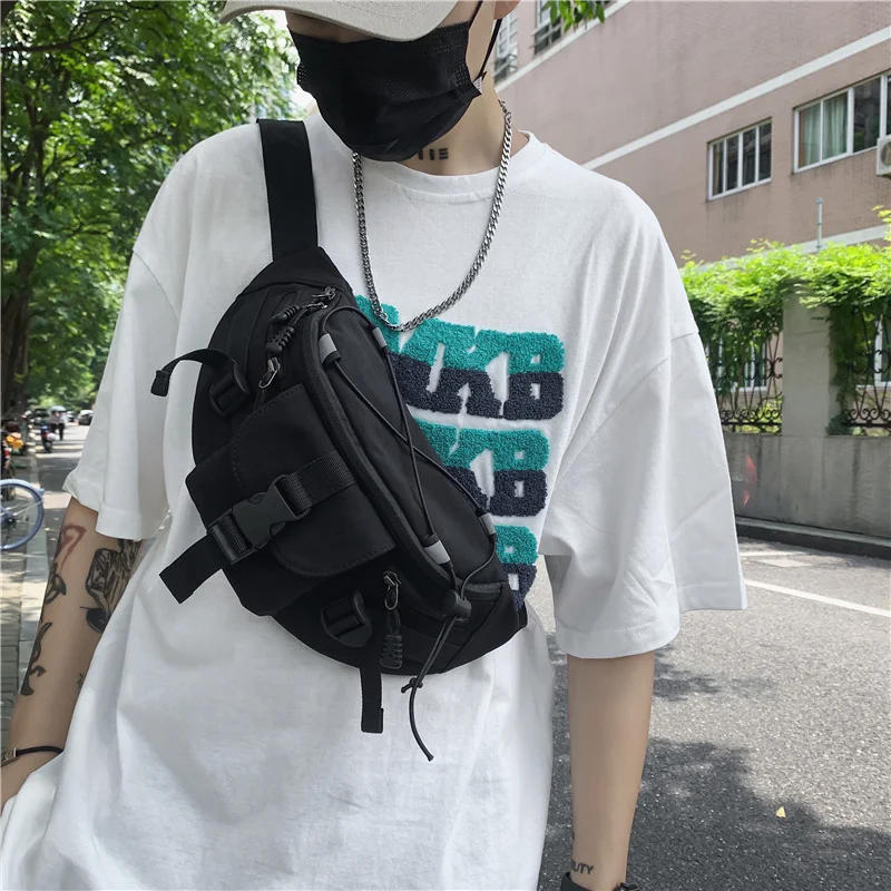 

Original Aizatly Street Style Literary Fashion Hit Color Versatile Multi-purpose Function Hip Hop Shoulder Bag Chest Bag