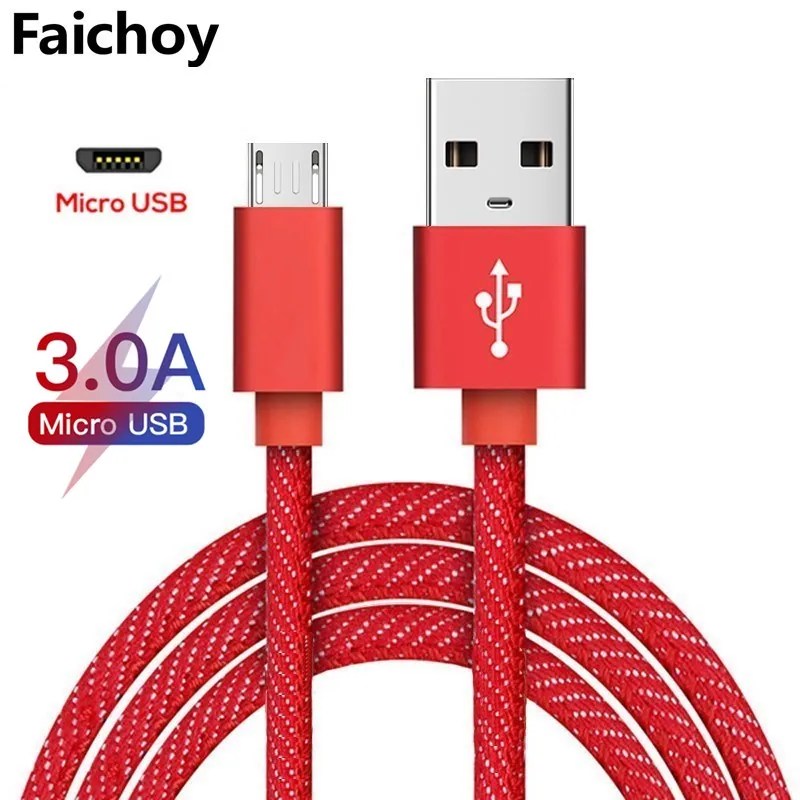 Микро кабель в джинсовой оплетке с разъемом типа C USB для зарядки шнур Samsung S8 Xiaomi