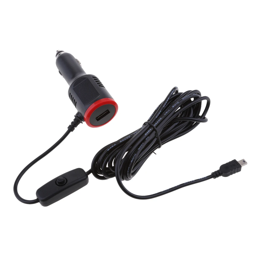 Зарядное устройство USB 5V3A кабель для быстрой зарядки GPS DVR зарядка автомобиля