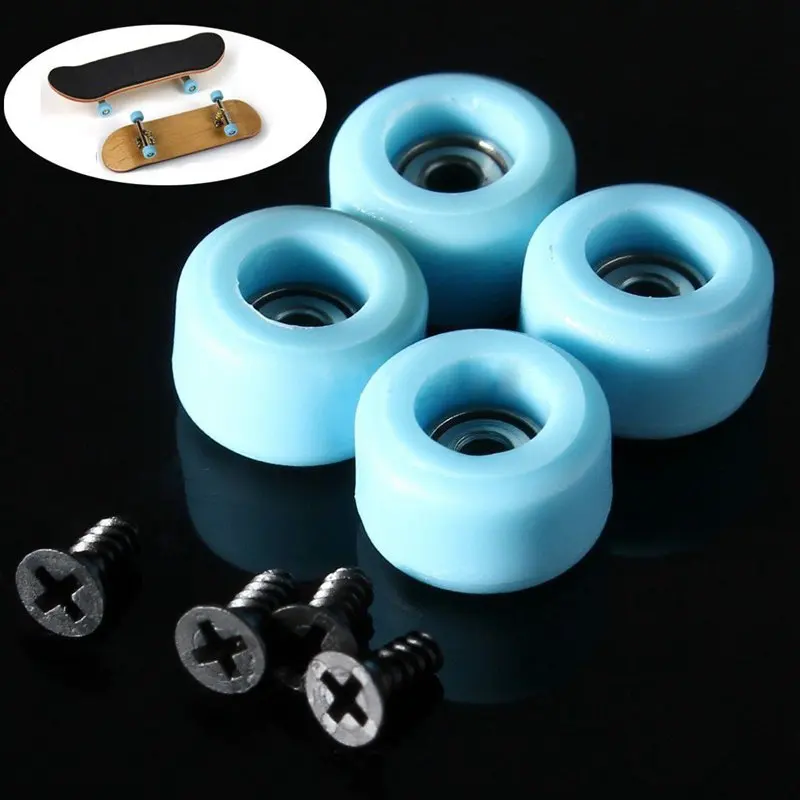 

4 Pcs/Set Professional PU+Metal CNC Bearing Wheels for Wooden Fingerboard