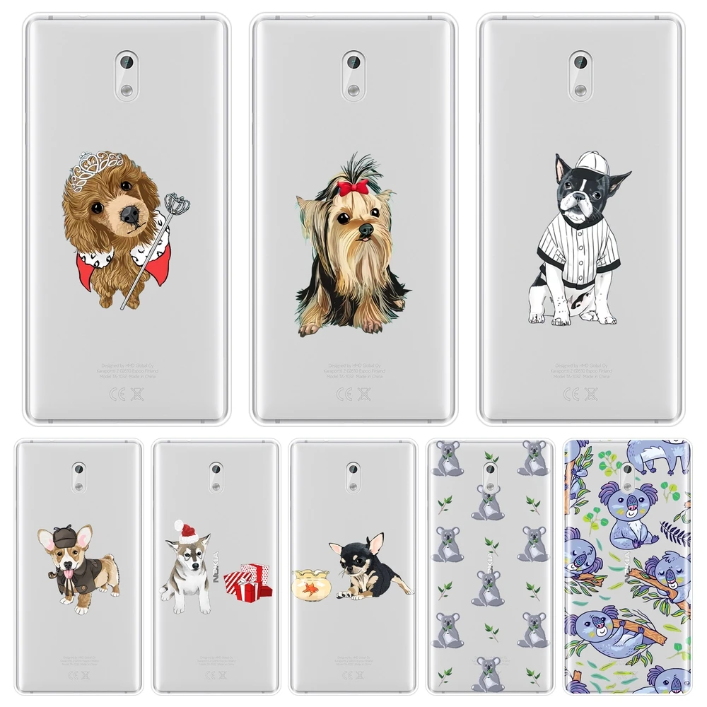 Чехол-накладка для Nokia X71 X6 7 Plus Nokia6 Nokia5 Nokia3 Nokia2 с изображением собаки силиконовый 9