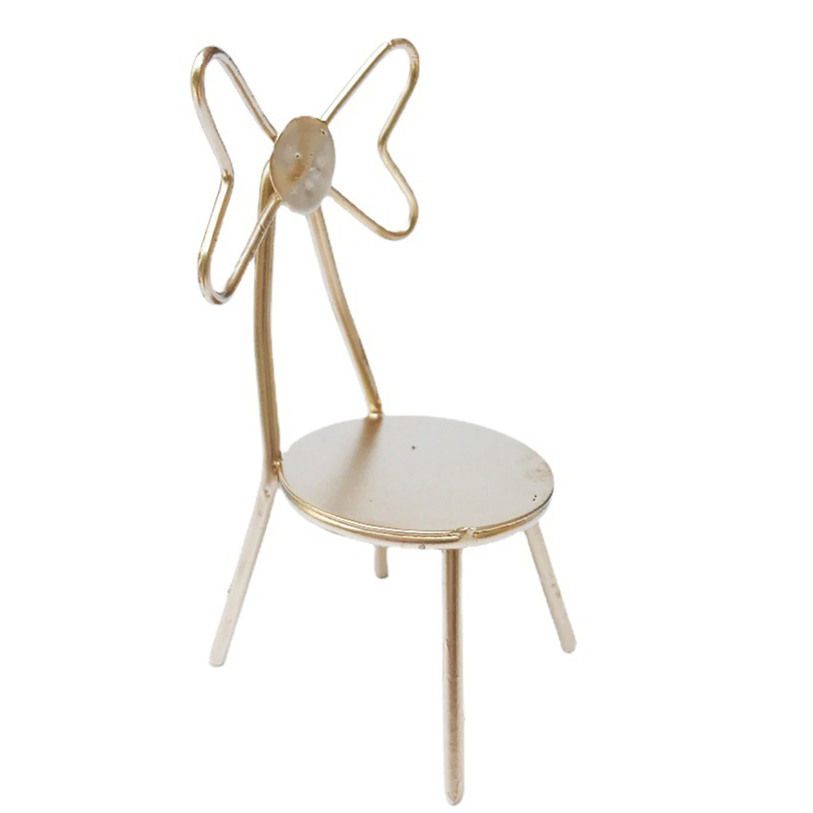 

Metal Dollhouse Dining Chairs Dolls House Miniature Furniture 1/12 Scale