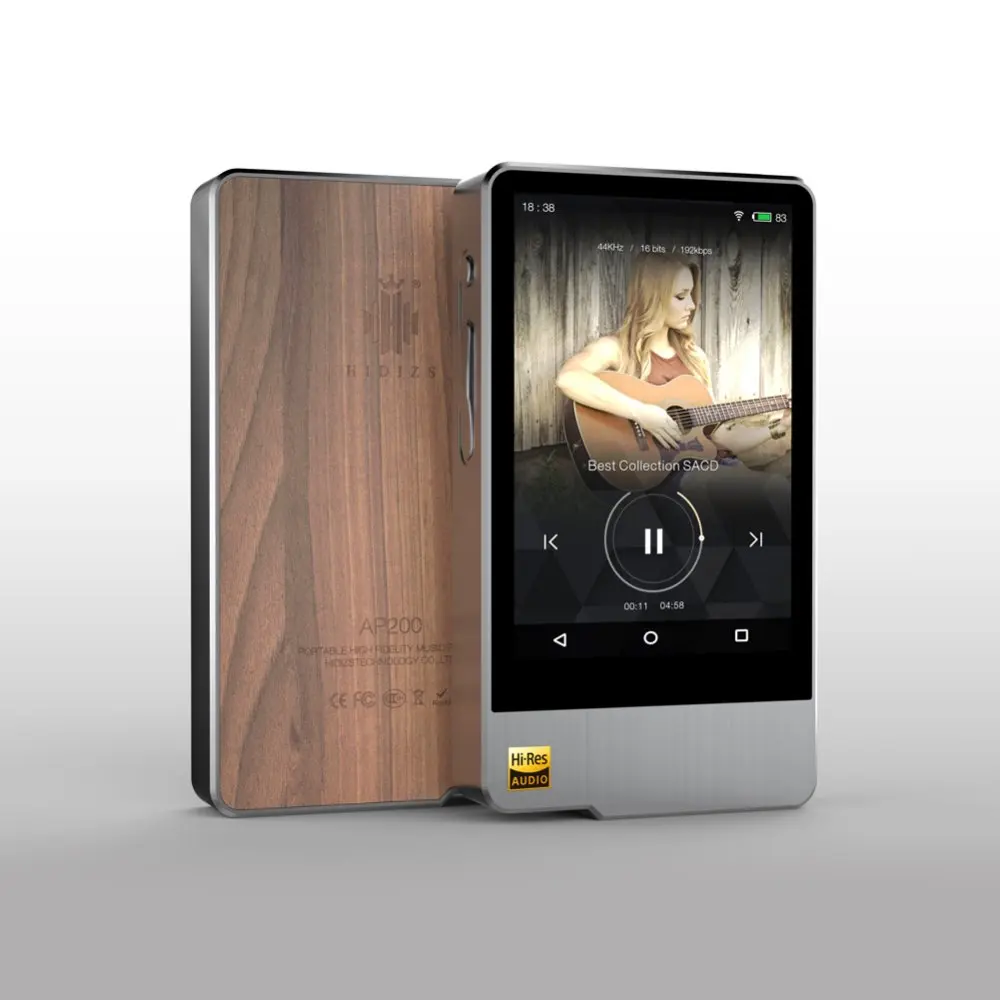 Hidizs AP200 Android Bluetooth музыкальный mp3-плеер 64G память ES9118C DAC DSD PCM музыкальный плеер FLAC HiFi Hi-Res без потерь аудио плеер
