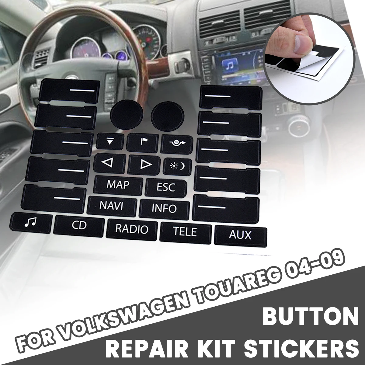 1 шт. автомобильная навигация стерео радио переключатель ремонтные наклейки