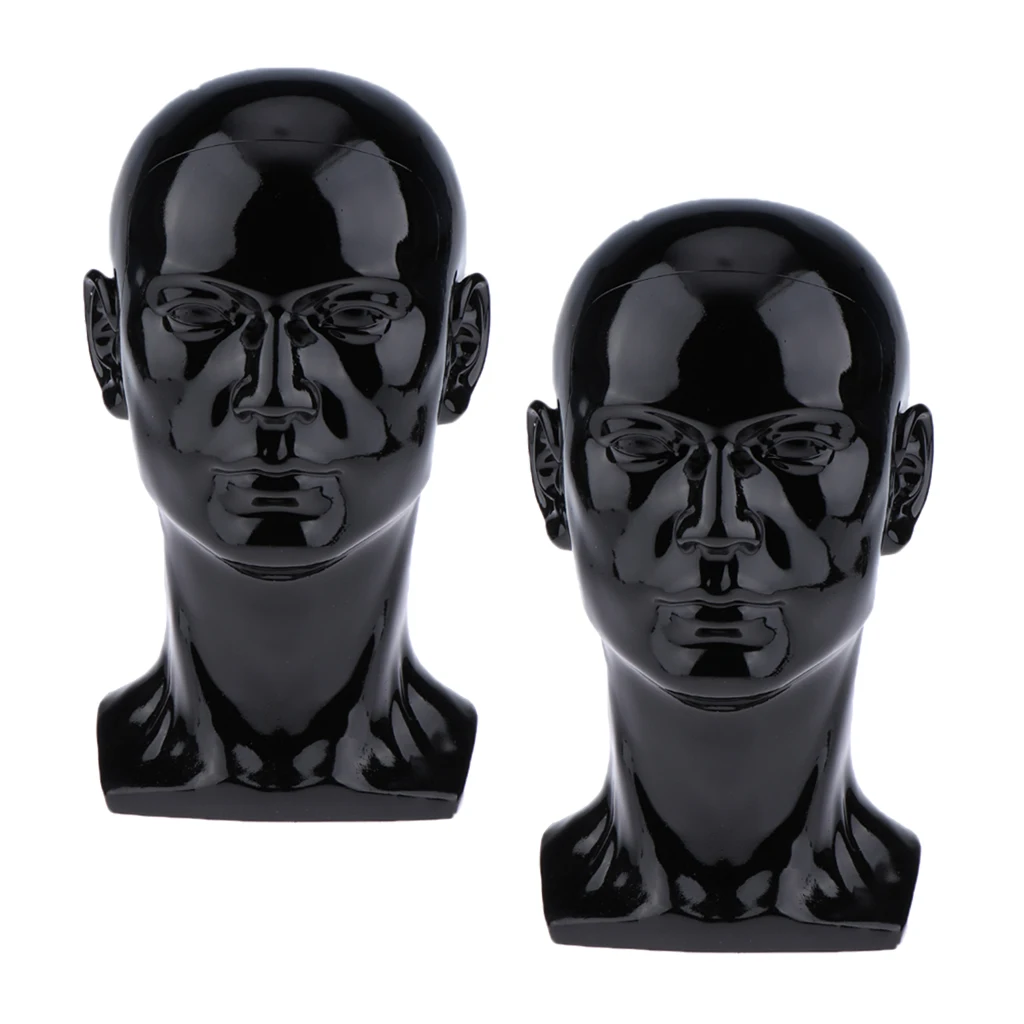 

PVC Male Displaying Head Wigs Hair Making Mannequin Cap Hat Display Model 2x