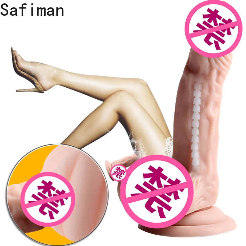 Силиконовый реалистичный огромный вибратор HEYIYI вибрирующий большой