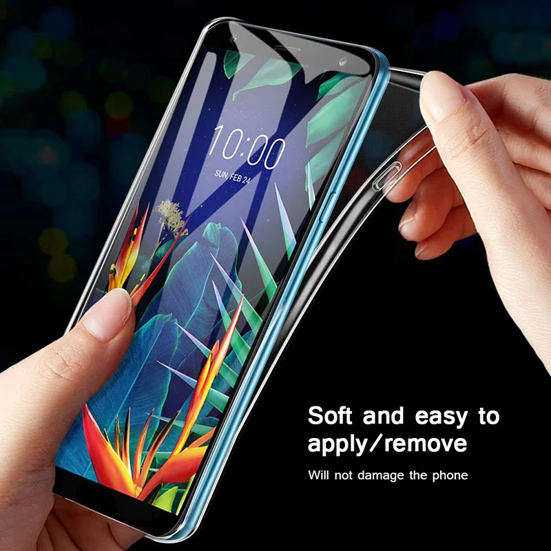 Силиконовый защитный чехол для LG K40/K12 Plus/X4 2019 мягкий ТПУ Прозрачный задней панели