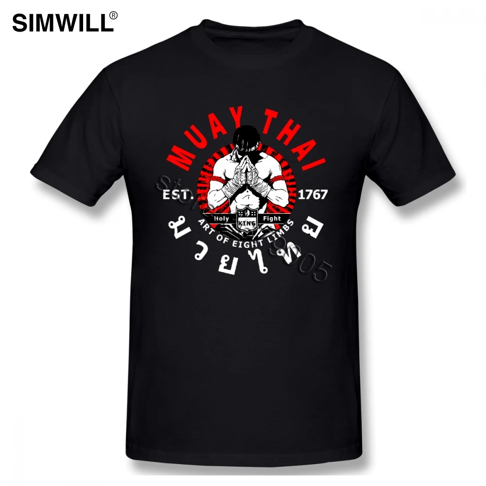 На заказ крутая футболка Муай Тай боец мужские модные футболки семейная Клубная