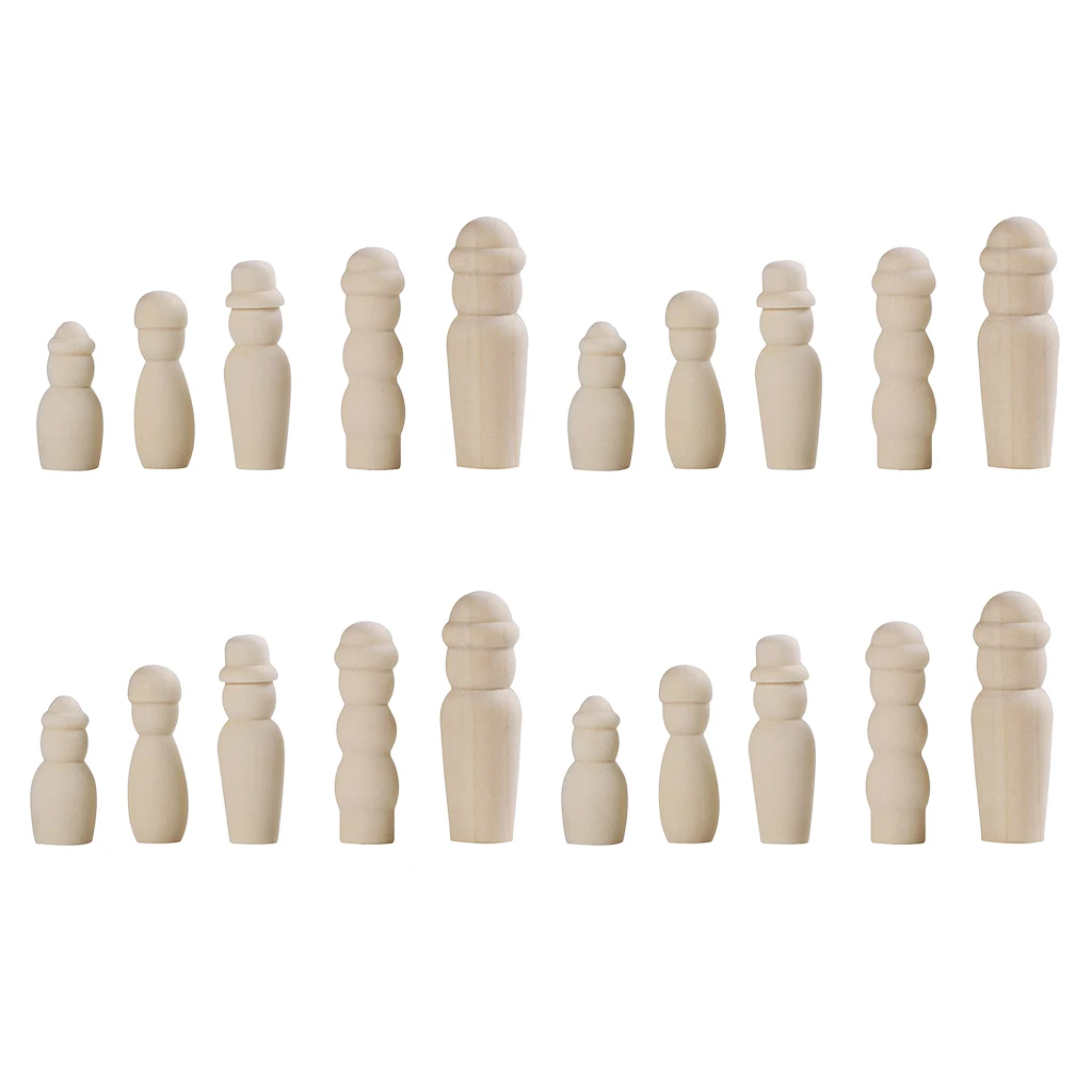 20 шт. незаконченные деревянные двери пустой человек большой Семья колышки для