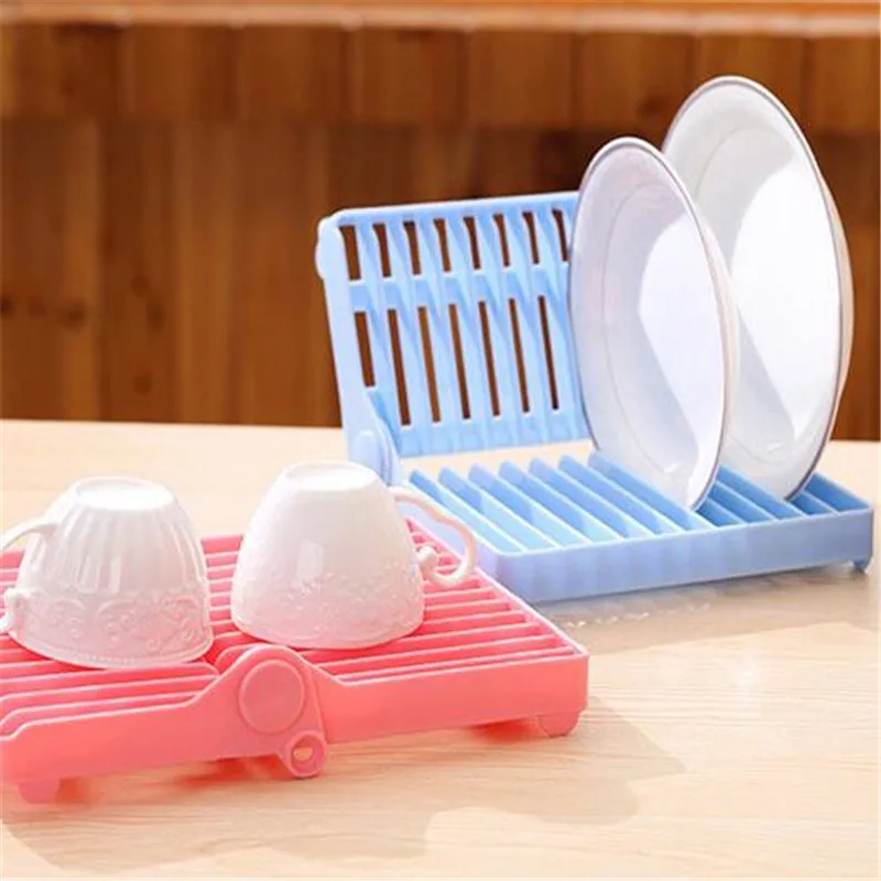 

Kitchen Foldable Dish Plate Drying Rack Organizer Drainer Plastic Storage Holder Home Washing Great Kitchen Sink Dish frame MM