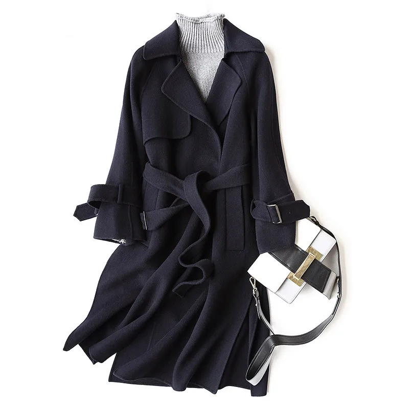 Осенне-зимняя женская куртка двухстороннее шерстяное пальто Женское из