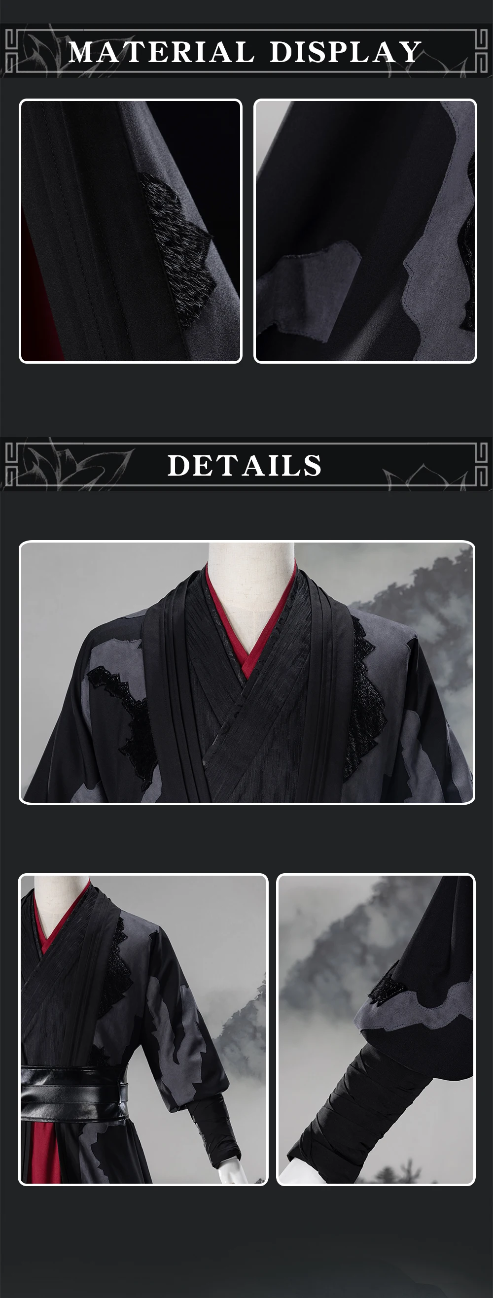 Uwowo Mo Dao Zu Shi ТВ сериал The Untamed Yiling патриарх вер Вэй Wuxian Wei Ying косплей костюм для мужчин