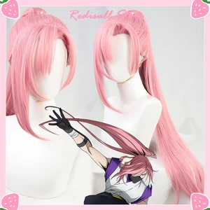 Anime SK∞ Cherry Blossom Cosplay Wig Long Straight Pigtail Pink Ponytail Heat Resistant SK8 the In in Pakistan