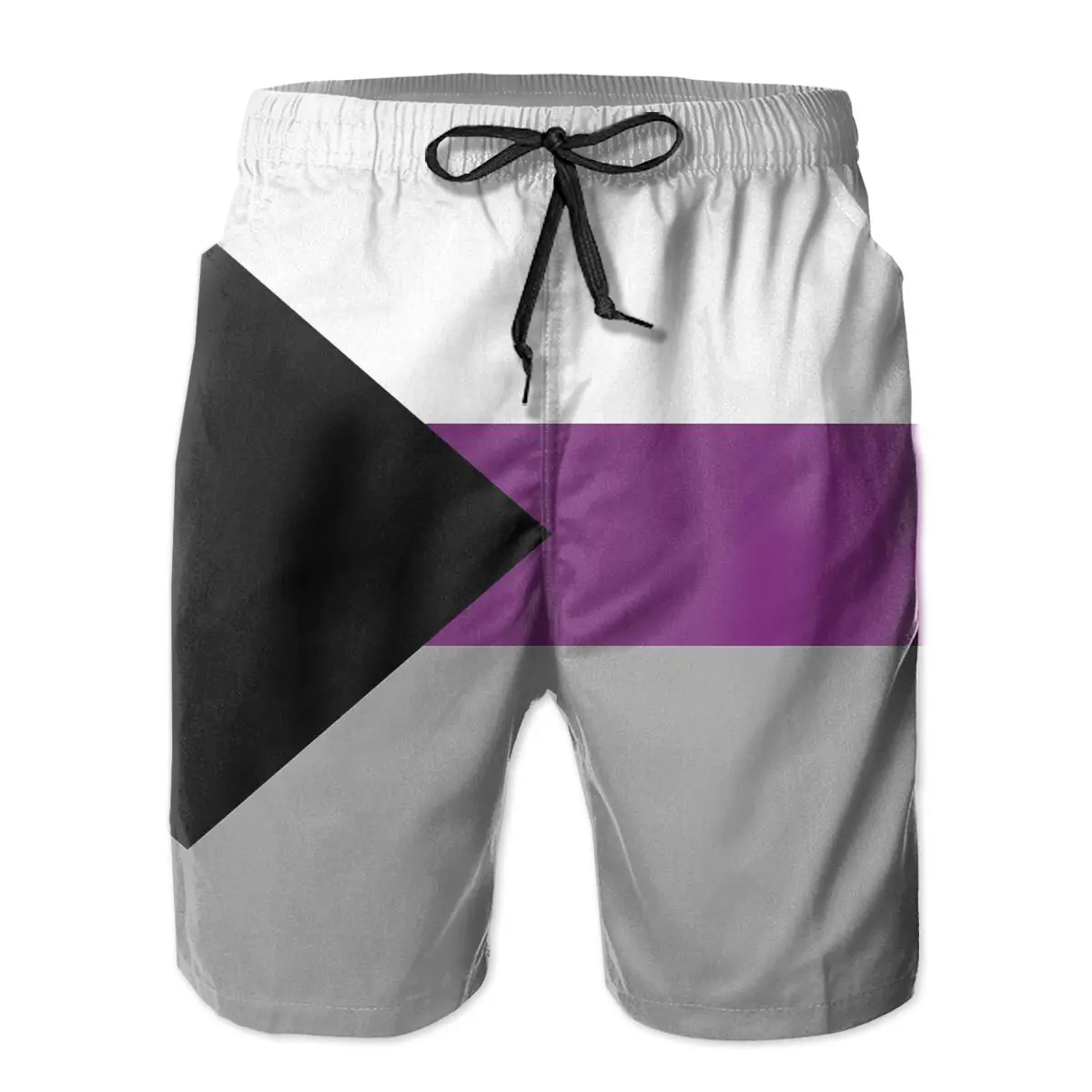 

R333 Sports Solid Demisexual Pride Flag Short Breathable Quick Dry Humor Graphic Hawaii Pants