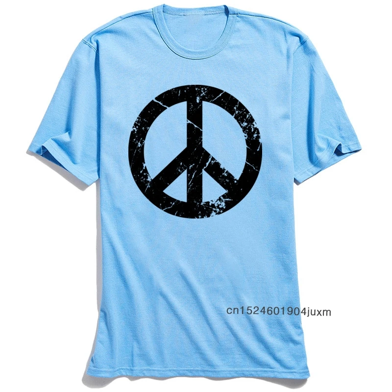 Винтажная Мужская футболка с рисунком повседневные топы футболки Peace Grunge Symbol