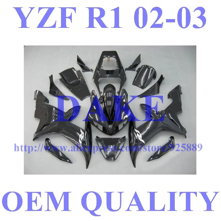

Injection Black Fairing Kits For Yamaha YZF-R1 02 03 YZF R1 02-03 YZF 1000 R1 2002 2003 #1v61 Fairing Set // Tim